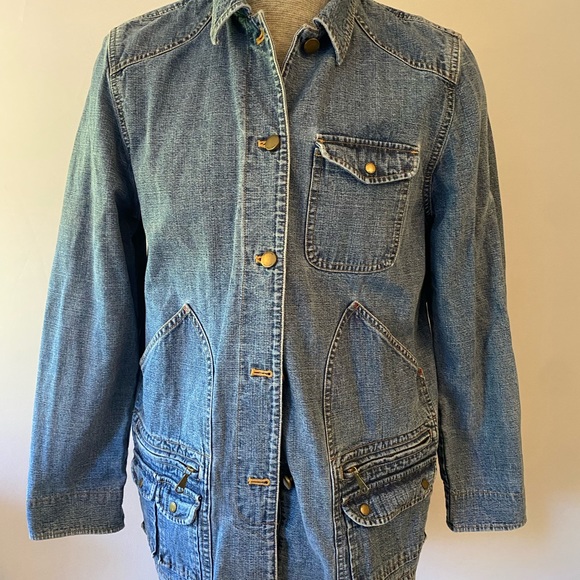 Vintage Denim Chore Coat by Lauren Jeans Company for Ralph Lauren. Women’s Med. - Picture 8 of 11